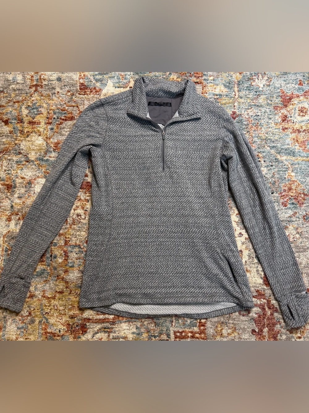 lululemon athletica Men's Heather Gray Half-Zip Pullover
